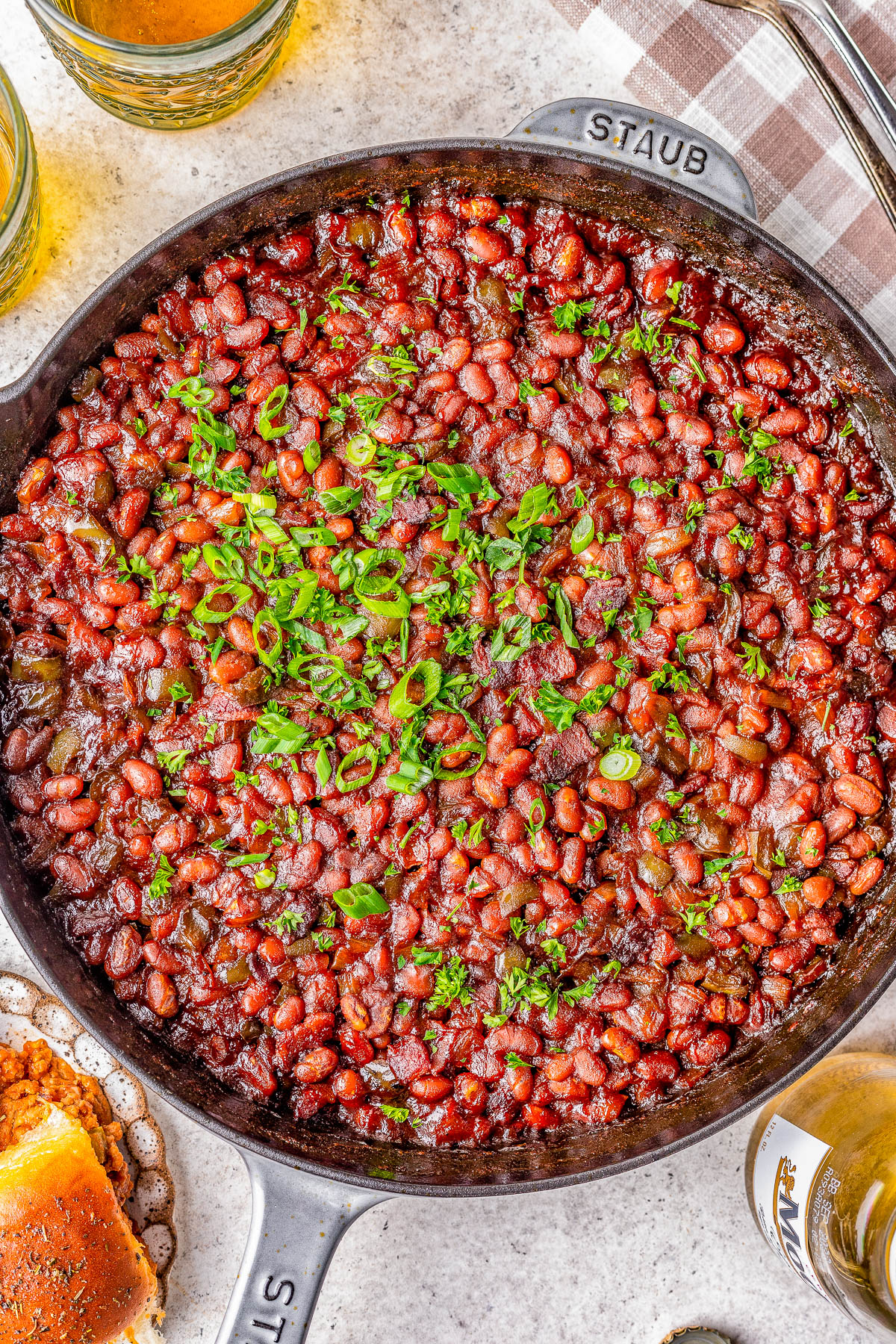 Dr Pepper Baked Beans - Not just any baked beans, these EASY baked beans with bacon, onions and peppers, also have Dr Pepper to give them FANTASTIC depth of flavor! Sweet-and-tangy, savory, hearty, and your NEW favorite baked beans recipe! Great side dish to serve at backyard barbecues, summer holidays, tailgating and game day parties, or anytime you need a comfort food recipe!