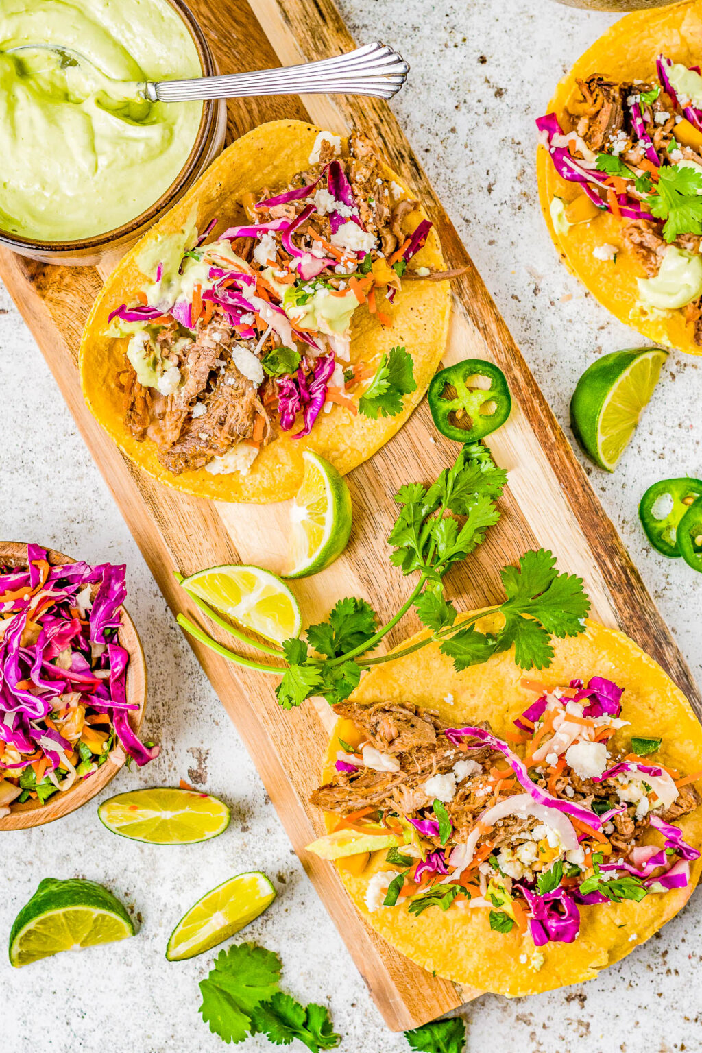 Pulled Pork Tacos (+ Toppings!) - Averie Cooks