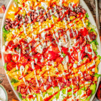 Southwest Chicken Cobb Salad on a platter.