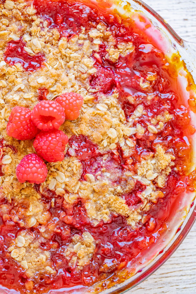 Raspberry Crisp (Fresh or Frozen Berries) - Averie Cooks