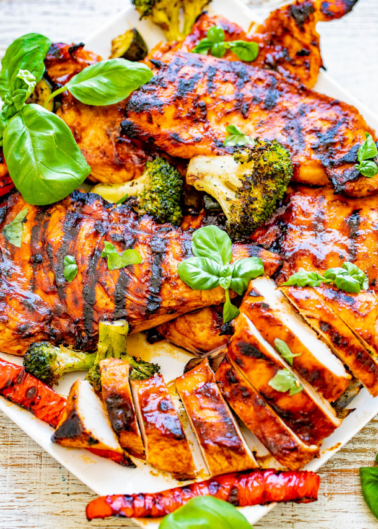 Grilled Sweet and Spicy Basil Chicken