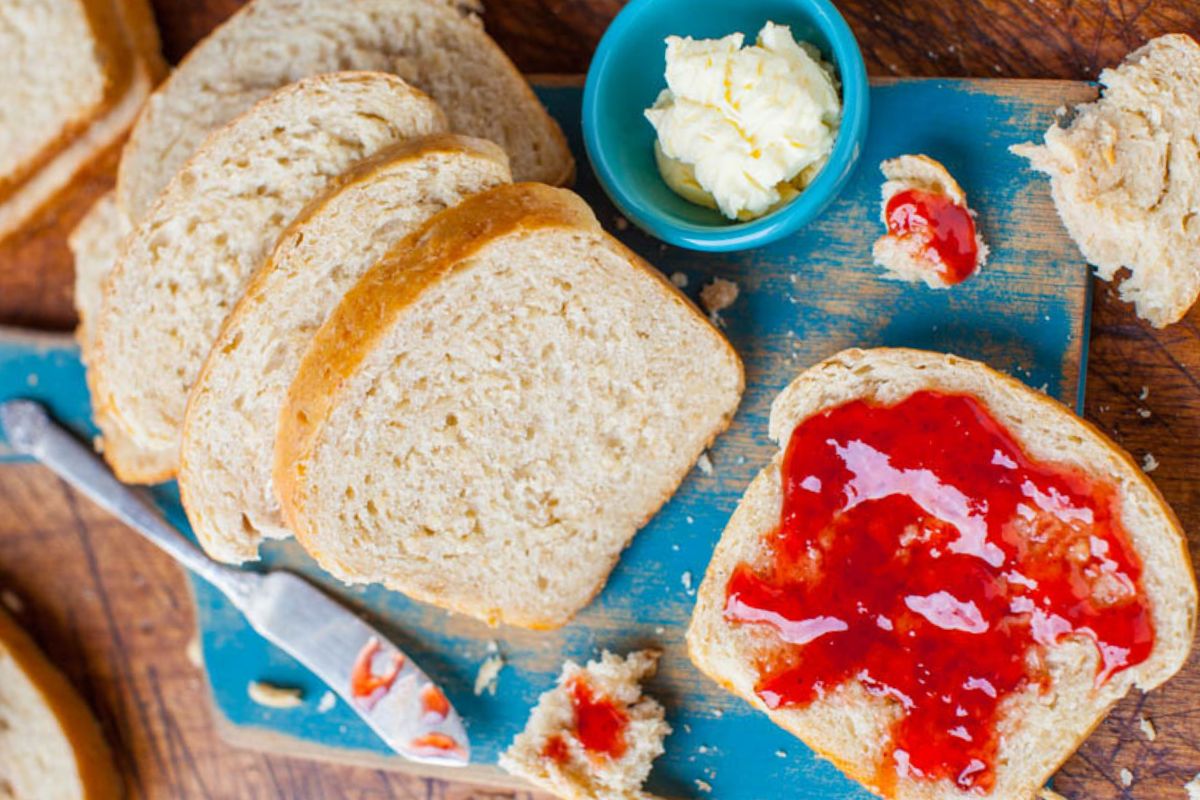 homemade bread and jam