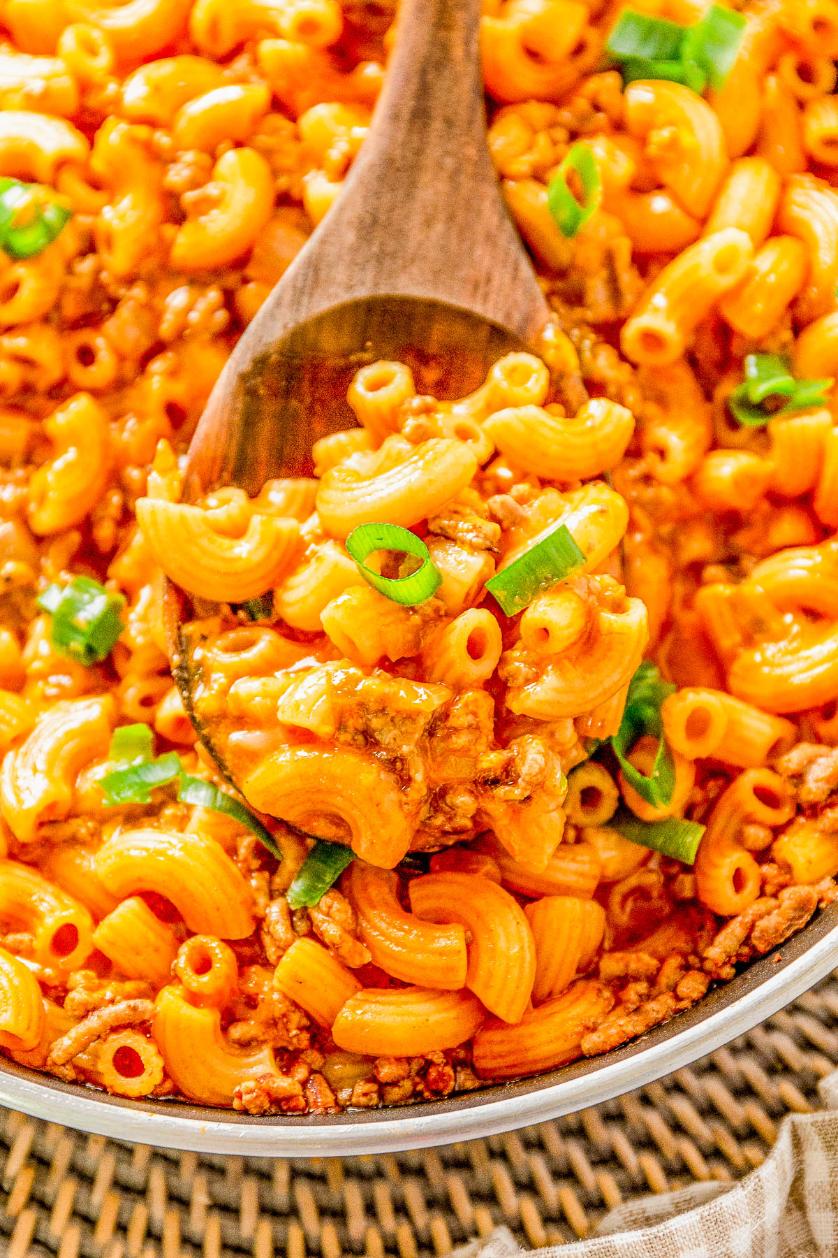 Homemade Hamburger Helper - You can kiss the store bought stuff goodbye because my homemade recipe for classic cheeseburger pasta is EASY, ready in 30 minutes, and made in ONE skillet! There's saucy cheesy pasta and juicy ground beef in every bite making this a family FAVORITE comfort food recipe. PERFECT for busy weeknights!
