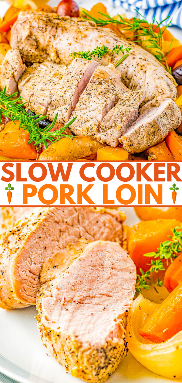 Simple Slow Cooker Pork Tenderloin with Vegetables - 61