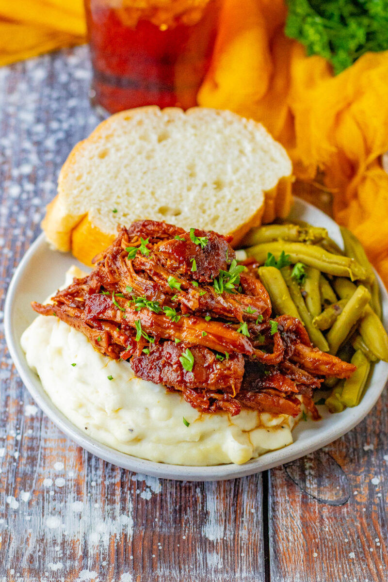 Slow Cooker Pork Loin Roast with Balsamic Glaze Averie Cooks