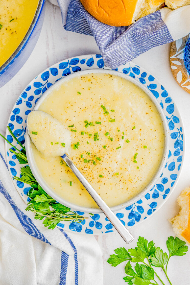 Creamy Potato Leek Soup - Averie Cooks