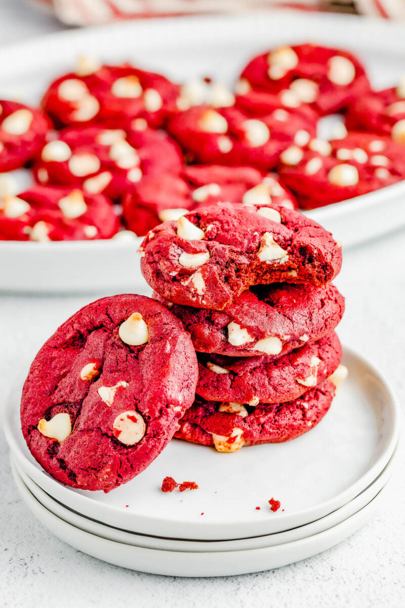 Soft & Chewy Red Velvet Cookies with White Chocolate Chips - Averie Cooks