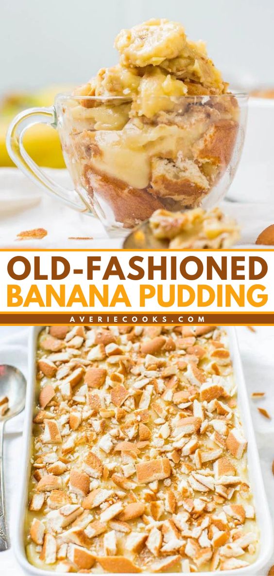 Old-Fashioned Banana Pudding — This homemade banana pudding recipe is made with scratch vanilla pudding, ripe bananas, and Nilla Wafers. It’s EASY to assemble and SO GOOD!