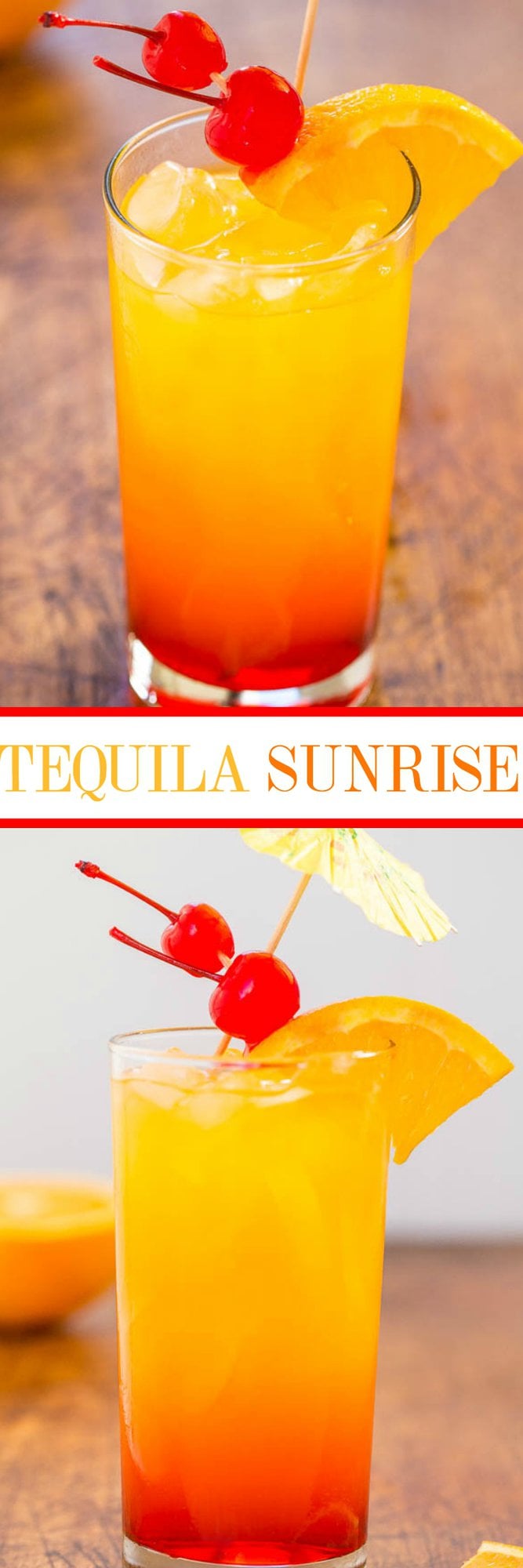 Tequila sunrise Pinterest image. 