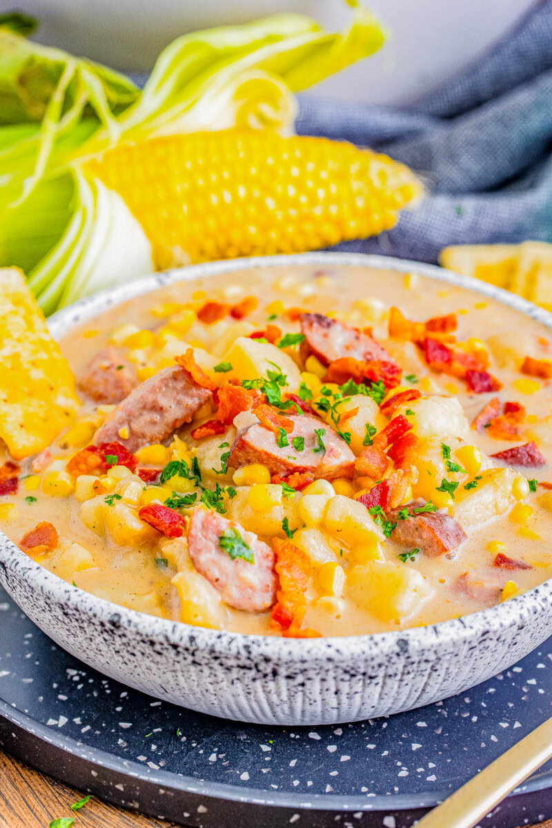 Red Corn Chowder Creamy Corn Chowder - Averie Cooks