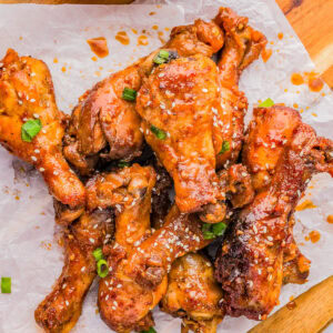 Slow Cooker Chicken Drumsticks - 🍗🍯🧄 These honey garlic chicken drumsticks marinate in a mixture of soy sauce, honey, garlic, ginger, and more which gives them a balance of sweet, savory, and lightly smoky FLAVOR! After slow cooking for hours, the meat is fall-off-the-bone tender and juicy! The EASIEST way to make chicken drumsticks because your slow cooker does all the work and everyone adores the result!