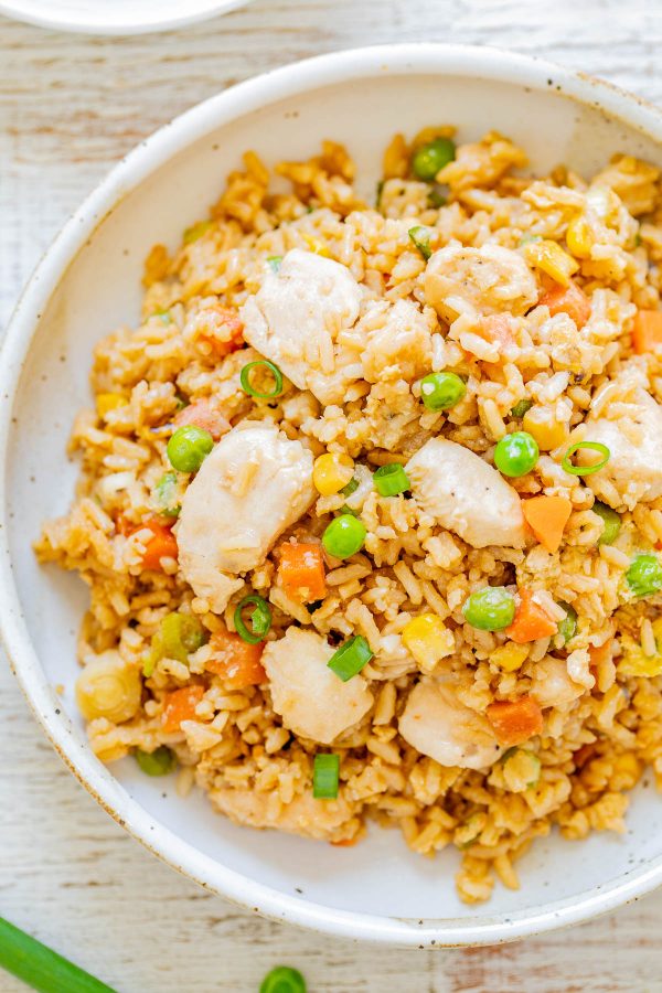 Easy Better-Than-Takeout Chicken Fried Rice - Averie Cooks