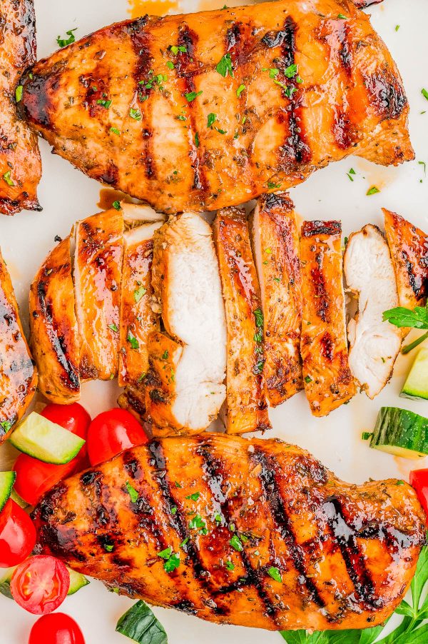 Grilled Balsamic Chicken (with an All-Purpose Marinade) - Averie Cooks