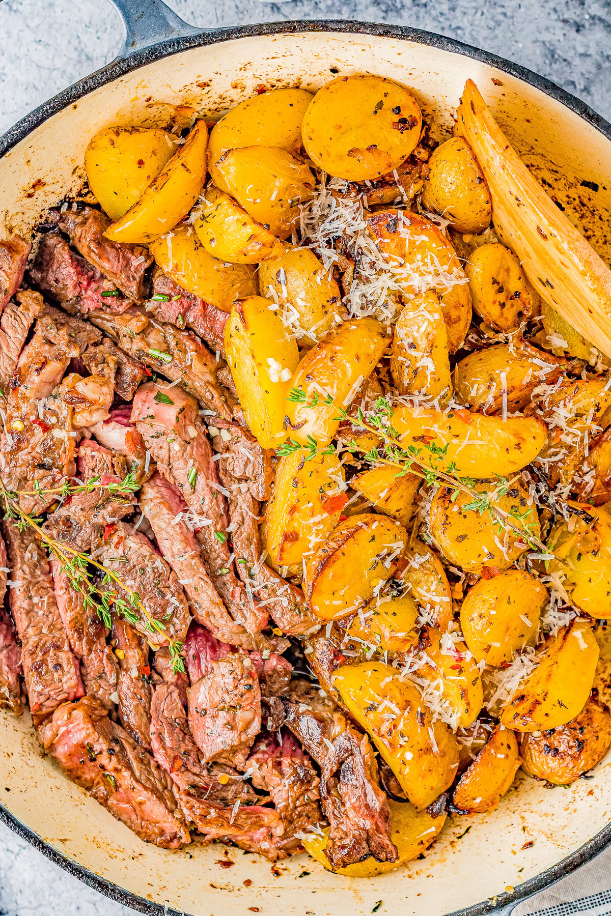 Garlic Butter Steak and Potatoes Skillet
